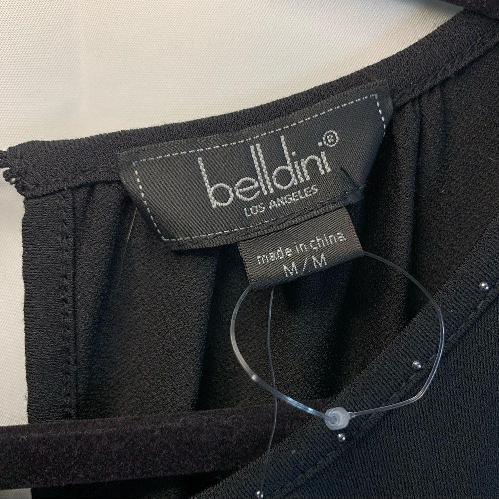 NWoT Belldini Women’s Black Embellished High Neck Midi Dress, size M - Picture 3 of 14